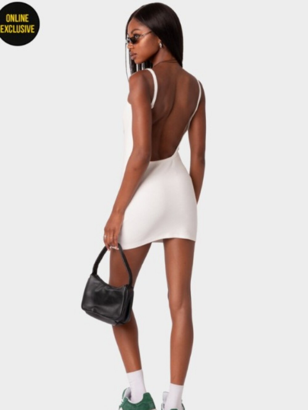Edikted Ivory Ribbed Tank Mini Dress - Picture 2 of 5